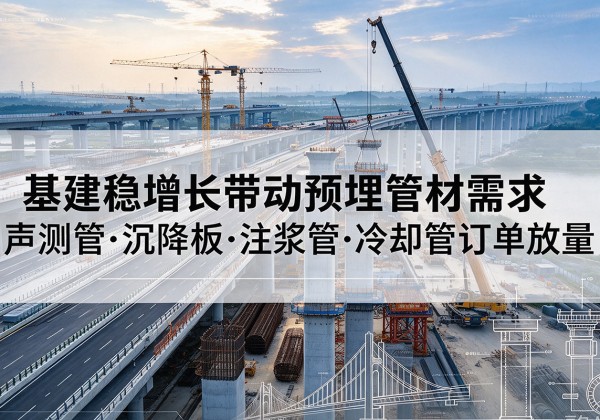 昌图基建稳增长带动预埋监测管材需求，声测管、沉降板、注浆管订单持续放量