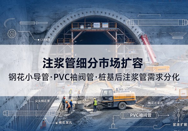 昌图注浆管细分市场扩容，隧道钢花小导管、PVC 袖阀管、桩基后注浆管需求分化